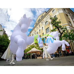 Marionnette de cheval gonflable pour défilé de rue de <span class=keywords><strong>carnaval</strong></span>, costume de cheval gonflable avec lumières LED pour spectacle de défilé nocturne - Product Image 2