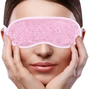凝胶眼罩可重复使用热冷疗法眼罩，适用于浮肿、黑眼圈、眼袋