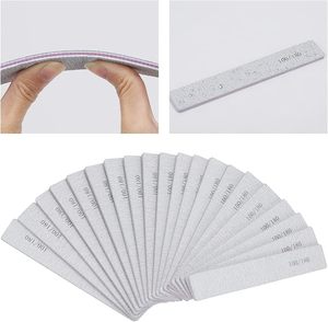 25 Pack 100/180 Grit <b>Nail</b> <b>Files</b> for Acrylic <b>Nails</b>, Rectangle Fingernail <b>Files</b> Professional <b>Nail</b> Buffering <b>Files</b> - Product Image 4