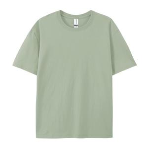 เสื้อยืดคอกลมแขนสั้นสีพื้นสำหรับผู้ชาย ทรงปกติ ผ้าเจอร์ซีย์ถัก 100% ผ้าฝ้าย ดีไซน์เรียบ - Product Image 3