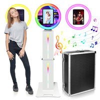 RVB Dimmable LED Anneau Lumière Photobooth Social Booth Roamer Magic Mirror Selfie Booth pour IPad Photo Booth