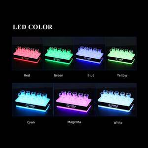 Bandeja de vaso de chupito acrílico LED, soporte para vasos, recién disparos, bandeja Led, diodo emisor de vidrio, bandeja para servir vino, bandeja para chupitos Led - Product Image 2