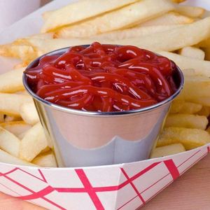 Vente en gros de coupelles à sauce en acier inoxydable de 2,5 oz, coupelles rondes individuelles pour condiments, ramequins de qualité commerciale, coupelles à sauce pour trempettes - Product Image 4