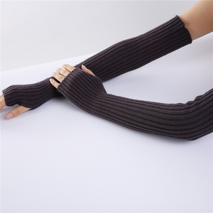 Gants chauffe-bras en tricot sans doigts pour femmes, accessoires d'<span class=keywords><strong>hiver</strong></span>, vente en gros, - Product Image 3