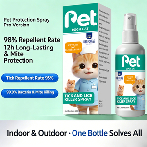 <span class=keywords><strong>Spray</strong></span> de protection triple action OEM/ODM pour animaux de compagnie avec barrière complète pour l'environnement domestique, inhibe la croissance des œufs de parasites - Product Image 2