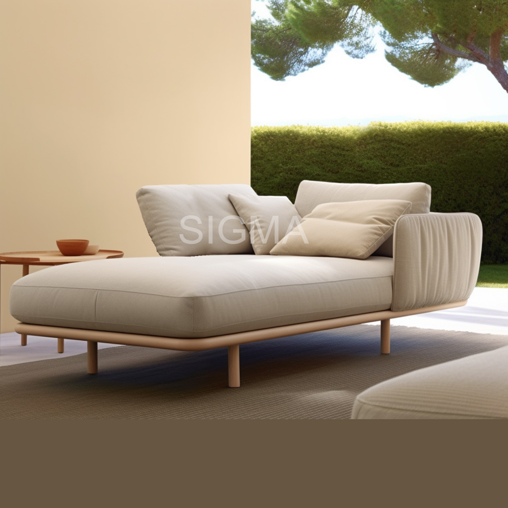 Factory Wholesale Price Manual Cloth Chaise Lounge Modern Outdoor Furniture