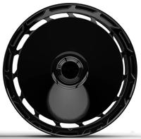 Roues forgées à revêtement noir brillant Aerodisc monobloc personnalisé pour Benz Classe G, BMW,Rangerover, Landrover, Cadallic, 23x10 PCD5x130