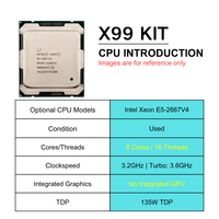 Kombo Baru X99-XD4 TPM2.0 Intel Xeon E5 2667 V4 Mendukung Win11 UEFI Secure Boot Mainboard 4x DDR4 ECC Ram Kit Motherboard X99
