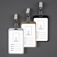 Porte-carte d'identité porte-carte de travail en métal exposition porte-carte Personnel Badge avec lanière Logo imprimé