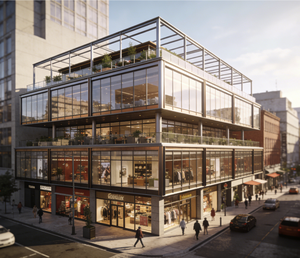 Bâtiments commerciaux modernes en structure acier préfabriquée, salles d'exposition, restaurants, librairies, cafés, magasins de vêtements - Product Image 5