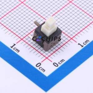 PS-5850DHA-3PLA Push Button Switch Through hole Component (THT) Switch Self-Locking Rectangle Plunger 500mA 24V - Product Image 1