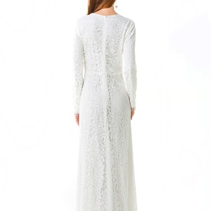 Robes longues décontractées pour femmes, nouvelles robes maxi en dentelle florale brodée, tissées, respirantes, écologiques, lavables, coupe ample, personnalisables OEM - Product Image 4