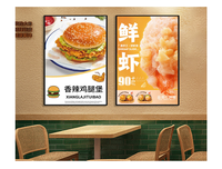 Slim LED Light Box Photo Frame Poster Restaurant Menu Board avec verre trempé pour la publicité