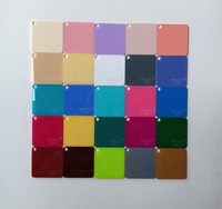 Vente flash - Feuilles acryliques de couleurs pastel 12x20 12x8 - Feuille acrylique colorée