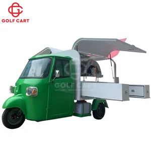 Camions de restauration mobiles électriques à vendre Chariot de livraison de nourriture Hotdog prenant en charge la taille des couleurs et la personnalisation du logo Piaggio