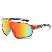 Nouvelles Lunettes de Soleil Sportives d'Extérieur Transfrontalières avec Verres Colorés, Protection Solaire pour le Cyclisme et la Moto, Lunettes de Vélo Anti-Vent