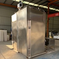 Four de fumage industriel pour aliments, machine de cuisson et de séchage en acier inoxydable SUS304, capacité de 30 à 1000 kg pour usine de transformation de viande