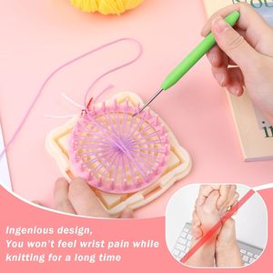 75703 Knifty Knitting Large Eye Coser Agujas de plástico Cómodas asas de goma Tejedora Artesanía Telar Gancho <span class=keywords><strong>Crochet</strong></span> Estilo <span class=keywords><strong>simple</strong></span> - Product Image 4