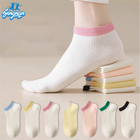 Offre Spéciale respirant confortable tricot court femmes mi Tube cheville rayé imprimé chaussettes femmes cheville chaussettes