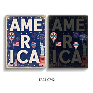 Pintura Moderna en Lienzo LED con Diseño de Bandera Estadounidense y Estrellas para Decoración del Hogar y Espacios Comerciales - Product Image 4