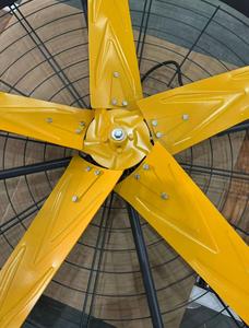 1,5m 220V Industrieller Metall-Trommelventilator Wandmontierter Oszillierender Luftzirkulationsventilator für Lager Fitnessstudio Gewerbe Motorgetriebe Geräuscharm - Product Image 5