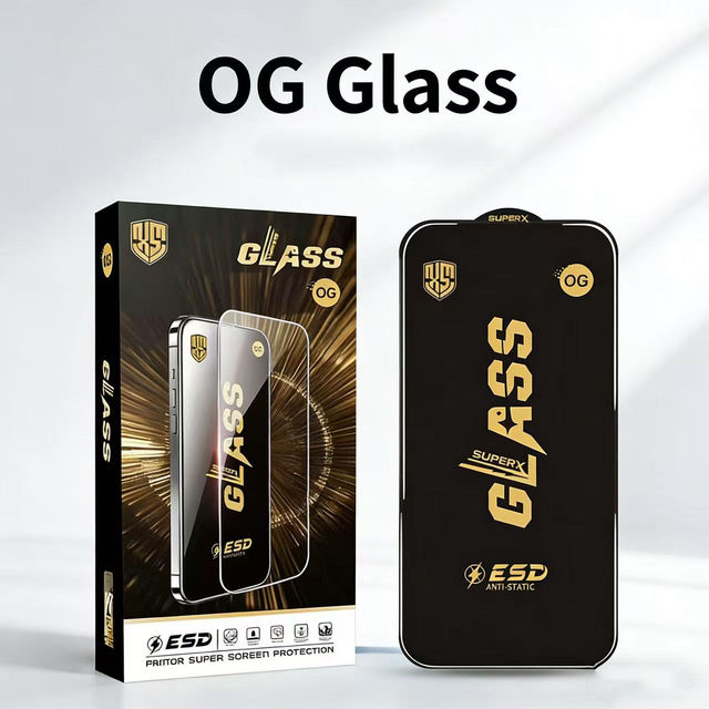 ESD Anti-Static Tempered Glass Screen Protector 9H HD Clear Dust-Proof Full Glue Protective Glass for iPhone 17 16 15 Pro Max
