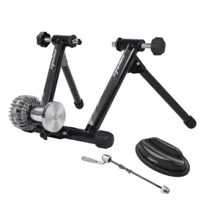 Supporto per allenatore per bici per equitazione Indoor supporto fisso per riduzione del rumore del volano magnetico per allenatore Indoor in acciaio inossidabile portatile