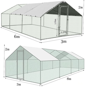 Wholesale Custom Size Large Metal Walk-in Enclosure Hen Run House Pet Layers Poultry Farming <b>Cage</b> Egg Chicken Coop - Product Image 1