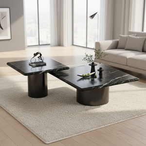 Tavolino da Caffè <span class=keywords><strong>Rotondo</strong></span> di Lusso Minimalista Italiano in Acciaio Inossidabile e <span class=keywords><strong>Marmo</strong></span> Naturale con Vano Contenitore per Soggiorno di Alta Gamma - Product Image 4