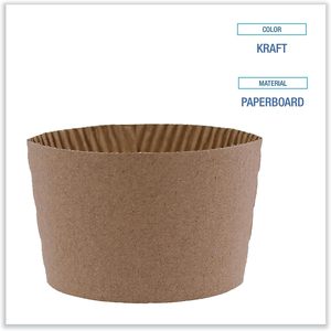 ปลอกกระดาษสำหรับแก้วร้อนขนาด 10 ออนซ์ ถึง 20 ออนซ์ ยี่ห้อ Boardwalk Kraft บรรจุ 1,200 ชิ้น/กล่อง - Product Image 4