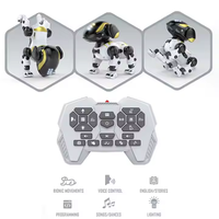 AiJH Jouet télécommandé intelligent de charge Rc Walking Dog 2.4GHz 360 Rotating Changeable Dog Interactive RC Robot Toys