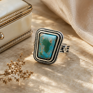Anello con design a trapezio a forma di fiore di rosa, anello da donna in stile vintage, accessorio creativo per le dita - Product Image 6
