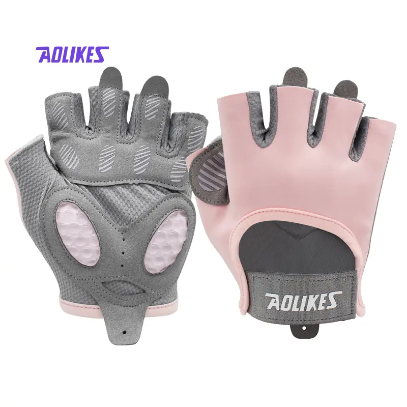 Half Finger Gym Fitness Gloves Hand Palm Protector Women Men with Wrist Wrap Support Crossfit Workout Power Weight Lifting