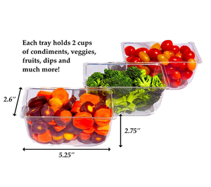 Vassoio Refrigerato per Condimenti con 5 <span class=keywords><strong>Scomparti</strong></span>, 5 <span class=keywords><strong>Piatti</strong></span> Rimovibili e Coperchio con Cerniera - Product Image 2