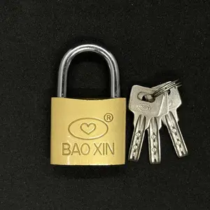 Baoxin kualitas tinggi kunci atom tembaga imitasi kunci keamanan industri pintu gudang kunci besi gembok produsen di Cina