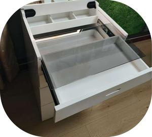 Hiện đại thông minh Bàn trang điểm với tri-màu ánh sáng gương 3 ngăn kéo trang điểm Chair-cho phòng tắm sử dụng - Product Image 4