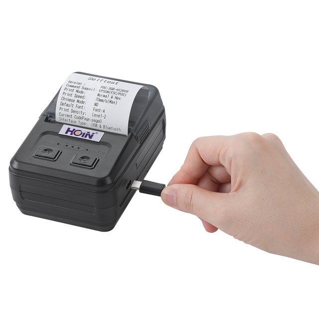 HOIN Wireless Portable Pocket Handheld USB BT Cheap 58mm Mini Printer for Mobile Phone