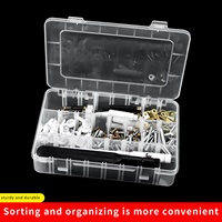 Boîte de rangement en plastique PP transparente recyclable à 24 compartiments carrés pour écrous/pièces électroniques/ouvrils/vis, idéale pour le bureau/la maison, personnalisable