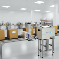 Imprimante jet d'encre UV piézoélectrique grand format W72 72 mm pour l'impression industrielle de cartons, machine automatique pour boîtes en carton, sacs, et codage de lignes sur bande de feuille métallique