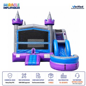 Castillo Inflable Medieval <span class=keywords><strong>con</strong></span> Tobogán, de Uso en Seco y <span class=keywords><strong>con</strong></span> Agua, para Niños, Ideal para Fiestas de Cumpleaños y <span class=keywords><strong>Alquiler</strong></span> Comercial - Product Image 1