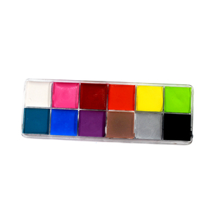 Ensemble de peinture pour le visage et le corps, 12 couleurs OEM, Art corporel, avec pinceau à base d'huile, peinture pour le visage, fête, maquillage fantaisie, <span class=keywords><strong>Palette</strong></span> de Cosplay - Product Image 6
