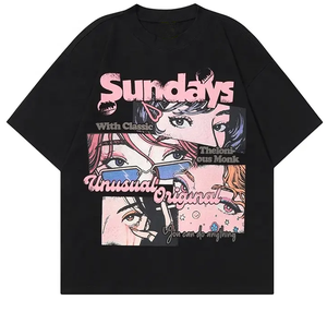 <span class=keywords><strong>T</strong></span>-<span class=keywords><strong>shirt</strong></span> imprimé anime personnalisé <span class=keywords><strong>streetwear</strong></span> 100% coton <span class=keywords><strong>japonais</strong></span> <span class=keywords><strong>Streetwear</strong></span> Hip Hop à manches courtes Anime TShirt Graphic Fashion <span class=keywords><strong>T</strong></span>-Shirts - Product Image 2