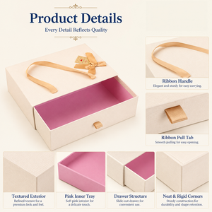 Boîte cadeau personnalisée en papier kraft gaufré, écologique et recyclable, pour emballages de cosmétiques et de cadeaux haut de gamme - Product Image 2