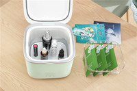 Mini-réfrigérateur et chauffe-plateau Peltier 2-en-1 pour produits de beauté, compact, silencieux, écologique, pour le stockage des soins de la peau