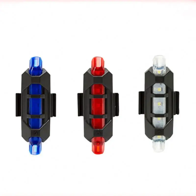 Luz LED trasera recargable para bicicleta, luz de advertencia de seguridad, Flash portátil, superbrillante, USB