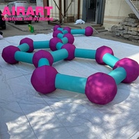 Produit de décoration de tissu de boule d'ADN gonflable réaliste pour les accessoires d'enseignement