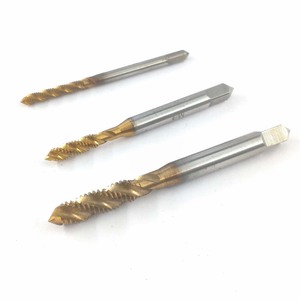 Rubinetto a vite con filettatura metrica a spirale rivestita in titanio per macchina M3-M8 rubinetto rubinetto strumento di filettatura HSS - Product Image 1