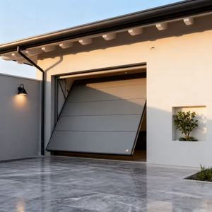 <span class=keywords><strong>Porte</strong></span> de <span class=keywords><strong>garage</strong></span> moderne à bas prix, demi-aluminium, inclinable, avec isolation thermique, surface finie - Product Image 5