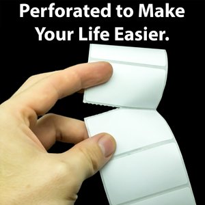 Étiquette thermique blanche extra-adhésive perforée avec revêtement supérieur pour l'impression de codes-barres FNSKU, colis, boîtes et sacs - Product Image 5
