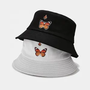 Premium Quality New Styles Fashion Fisherman Hats Butterfly Outdoor Casual Sun Protection Digital Print Bucket Hat